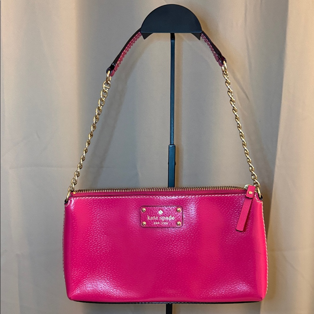 Kate Spade Fuchsia Leather Shoulder Bag